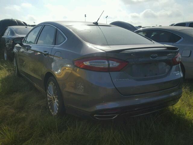 3FA6P0K92ER315185 - 2014 FORD FUSION TIT GRAY photo 3