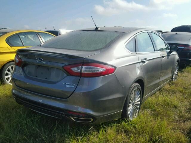 3FA6P0K92ER315185 - 2014 FORD FUSION TIT GRAY photo 4