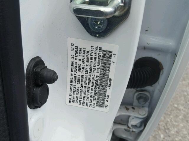 19XFB2F99DE000176 - 2013 HONDA CIVIC EXL 白色 照片 10