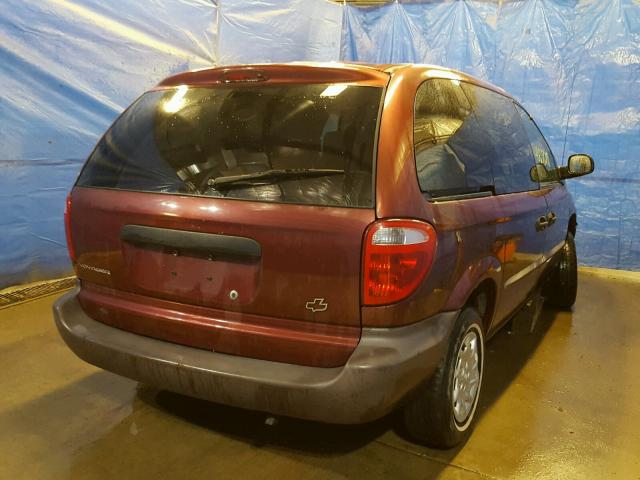 1C4GJ25361B226219 - 2001 CHRYSLER VOYAGER MAROON photo 4