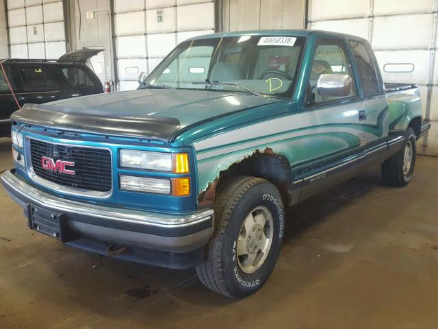 2GTEK19K7R1502161 - 1994 GMC 1500 GREEN photo 2