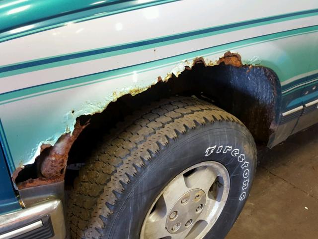 2GTEK19K7R1502161 - 1994 GMC 1500 GREEN photo 9