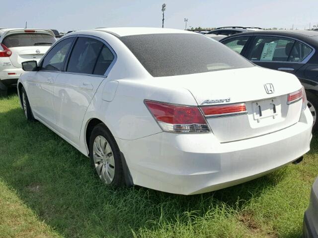 1HGCP2F32CA048489 - 2012 HONDA ACCORD LX WHITE photo 3