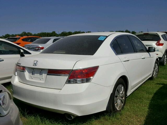 1HGCP2F32CA048489 - 2012 HONDA ACCORD LX WHITE photo 4