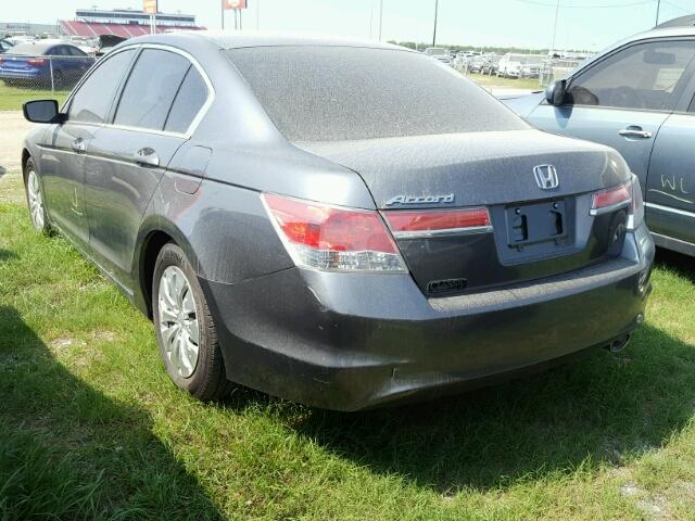 1HGCP2F37CA059777 - 2012 HONDA ACCORD LX GRAY photo 3