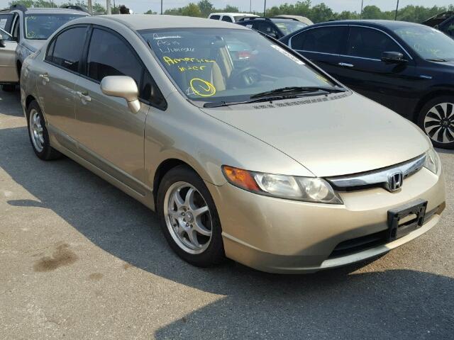 1HGFA16558L111459 - 2008 HONDA CIVIC LX GOLD photo 1