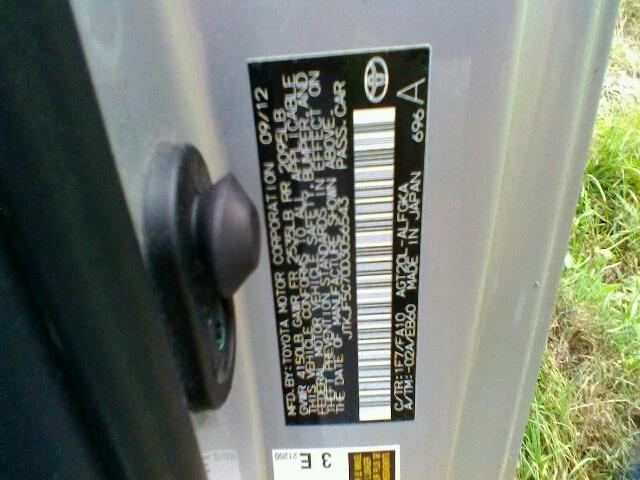 JTKJF5C70D3056543 - 2013 TOYOTA SCION TC 银色 照片 10