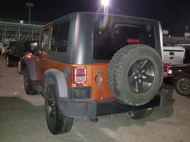 1J4AA2D14AL207386 - 2010 JEEP WRANGLER S ORANGE photo 3