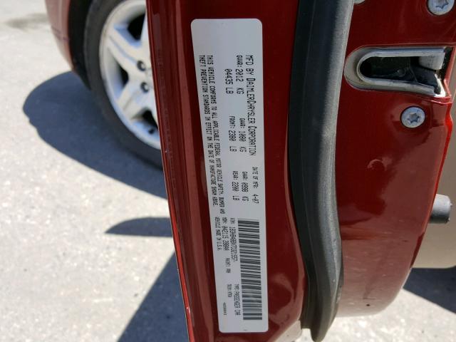 1B3HB48BX7D321557 - 2007 DODGE CALIBER SX RED photo 10