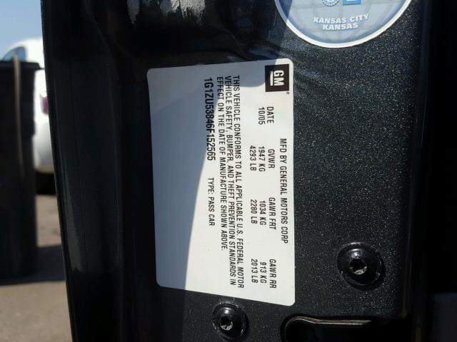 1G1ZU53846F152565 - 2006 CHEVROLET MALIBU LTZ 石墨色 照片 10