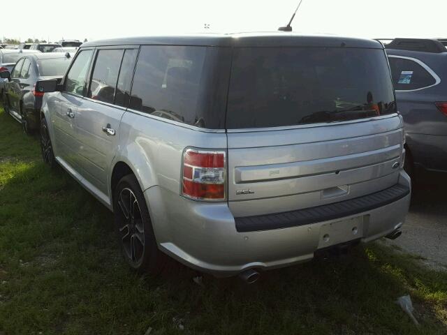 2FMGK5C86FBA19629 - 2015 FORD FLEX SEL SILVER photo 3