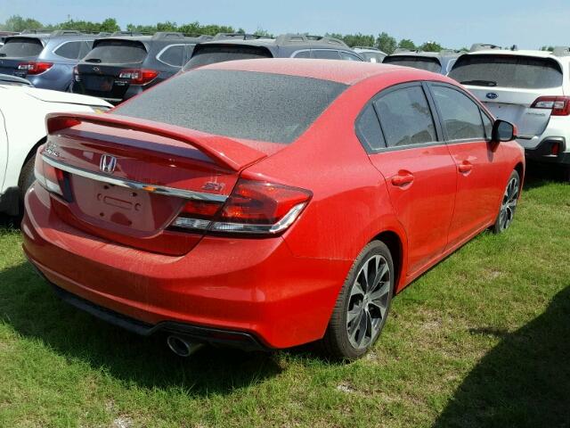 2HGFB6E55DH702703 - 2013 HONDA CIVIC SI RED photo 4