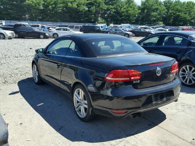 WVWFW7AH2CV007710 - 2012 VOLKSWAGEN EOS LUX Черный фото 3