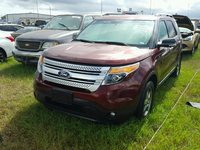 1FM5K7D84FGB80152 - 2015 FORD EXPLORER X BURGUNDY photo 2