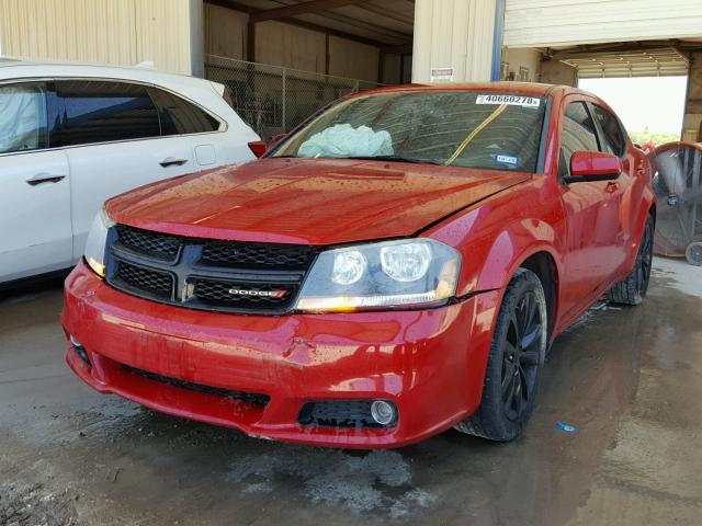 1C3CDZCB7DN630422 - 2013 DODGE AVENGER SX RED photo 2