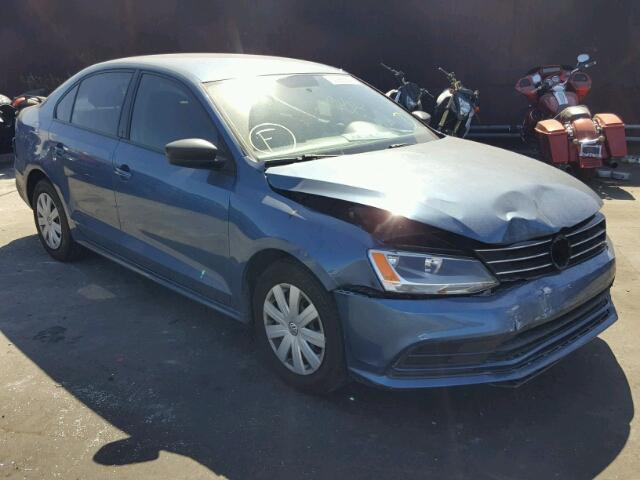 3VW2K7AJ7FM252415 - 2015 VOLKSWAGEN JETTA BASE Կապույտ լուսանկար 1