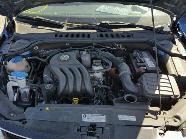 3VW2K7AJ7FM252415 - 2015 VOLKSWAGEN JETTA BASE Կապույտ լուսանկար 7