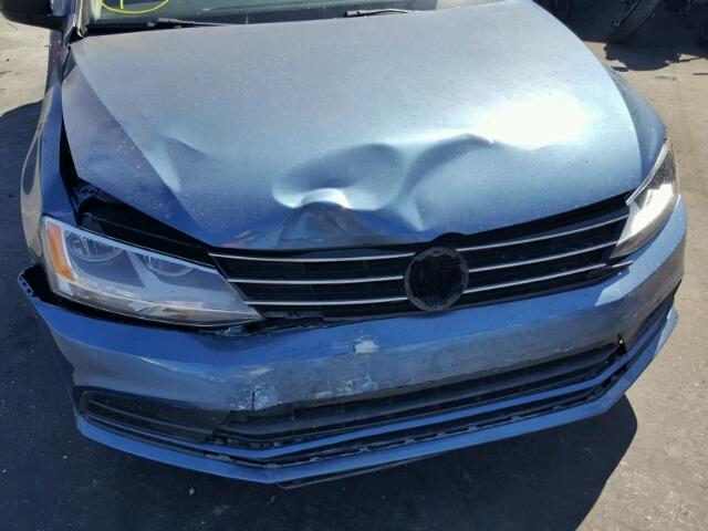 3VW2K7AJ7FM252415 - 2015 VOLKSWAGEN JETTA BASE Կապույտ լուսանկար 9