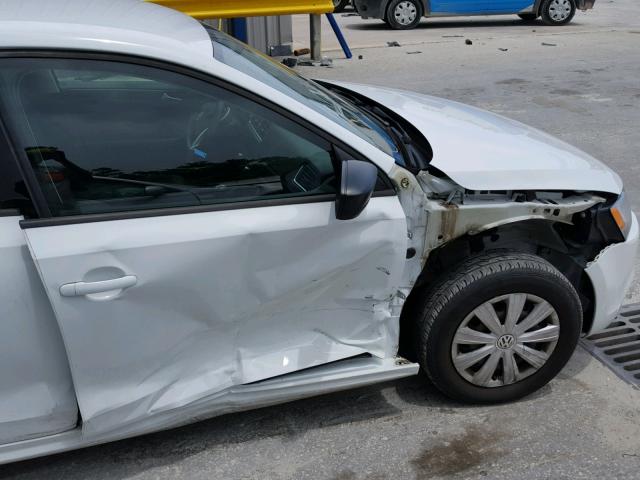 3VW2K7AJ0EM429238 - 2014 VOLKSWAGEN JETTA BASE Սպիտակ լուսանկար 9