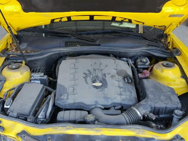 2G1FB1E37D9222861 - 2013 CHEVROLET CAMARO LT YELLOW photo 7