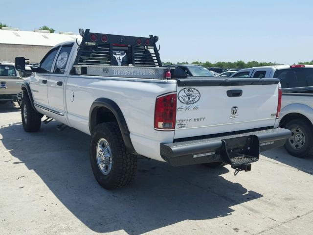 3D7KS28C95G709029 - 2005 DODGE RAM 2500 S WHITE photo 3