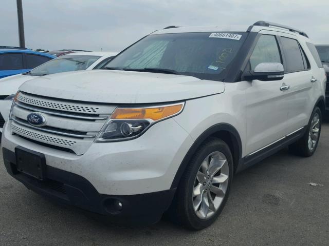 1FM5K7F85FGA53956 - 2015 FORD EXPLORER L WHITE photo 2