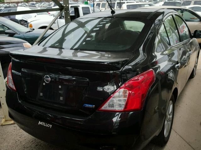 3N1CN7APXEL826161 - 2014 NISSAN VERSA S BLACK photo 4