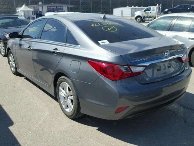 5NPEB4ACXEH894793 - 2014 HYUNDAI SONATA GLS GRAY photo 3