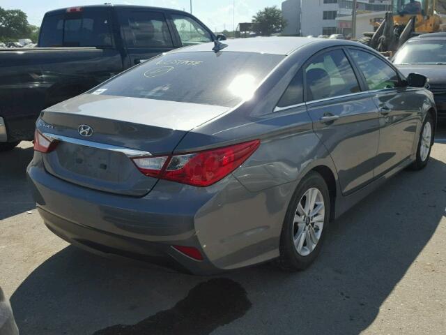 5NPEB4ACXEH894793 - 2014 HYUNDAI SONATA GLS GRAY photo 4