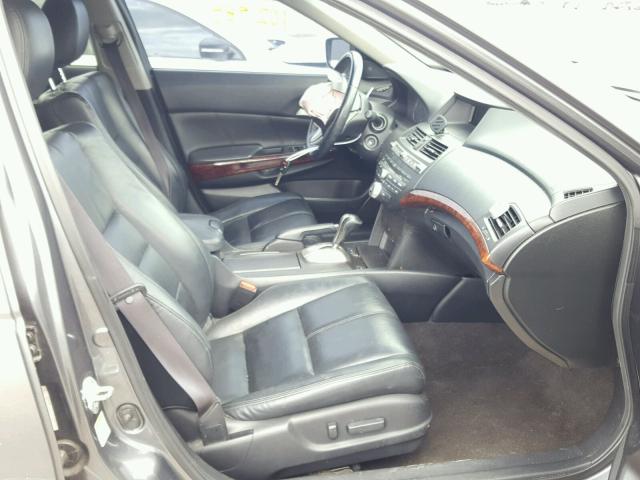 5J6TF1H55AL013208 - 2010 HONDA ACCORD CRO GRAY photo 5