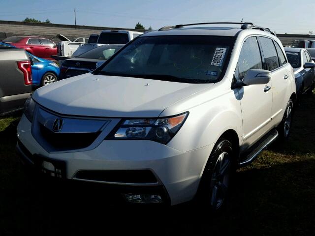 2HNYD2H64AH532533 - 2010 ACURA MDX WHITE photo 2