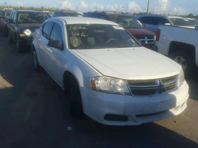 1C3CDZABXDN530849 - 2013 DODGE AVENGER WHITE photo 1