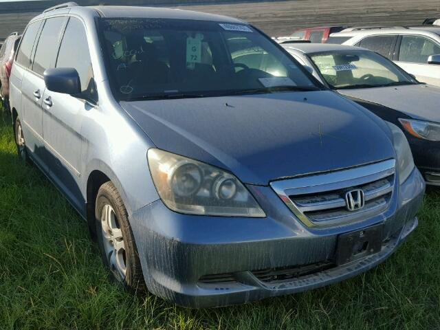 5FNRL38667B108949 - 2007 HONDA ODYSSEY EX BLUE photo 1