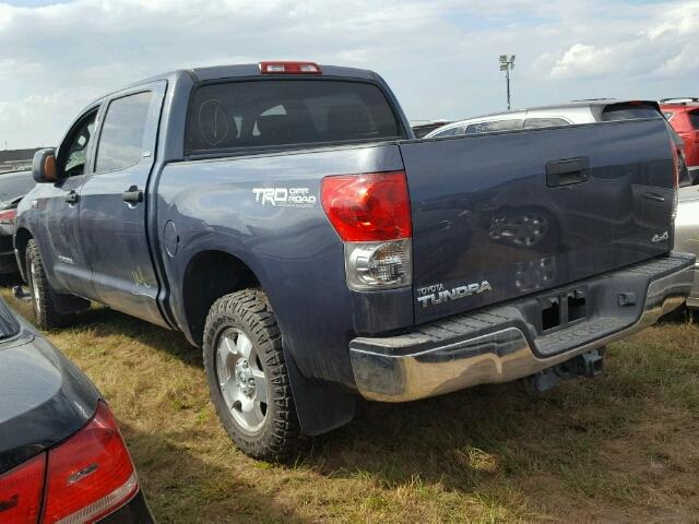 5TFDV54198X082770 - 2008 TOYOTA TUNDRA CRE BLUE photo 3