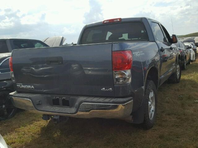 5TFDV54198X082770 - 2008 TOYOTA TUNDRA CRE BLUE photo 4