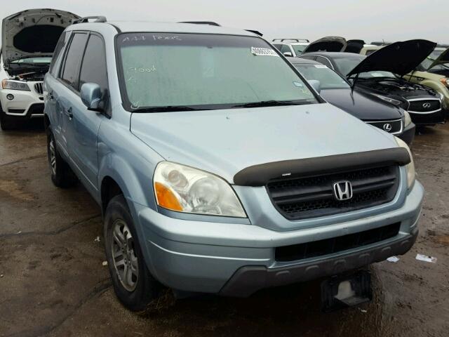 2HKYF18563H597587 - 2003 HONDA PILOT EXL BLUE photo 1