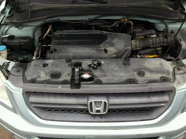 2HKYF18563H597587 - 2003 HONDA PILOT EXL BLUE photo 7