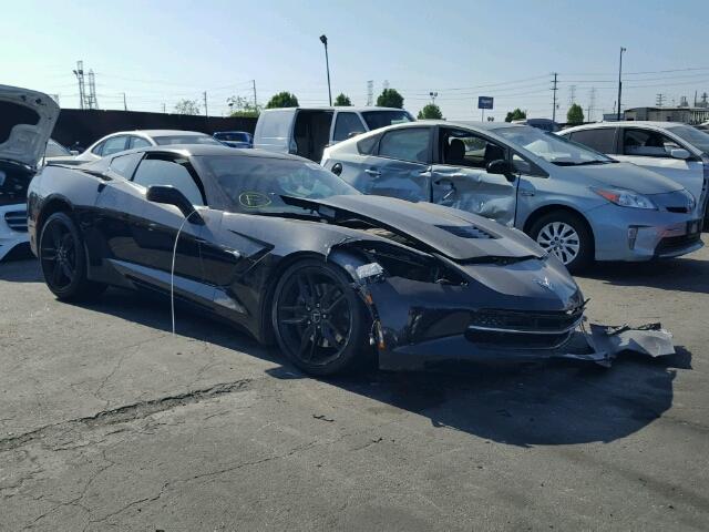 1G1YM2D76E5110791 - 2014 CHEVROLET CORVETTE S BLACK photo 1