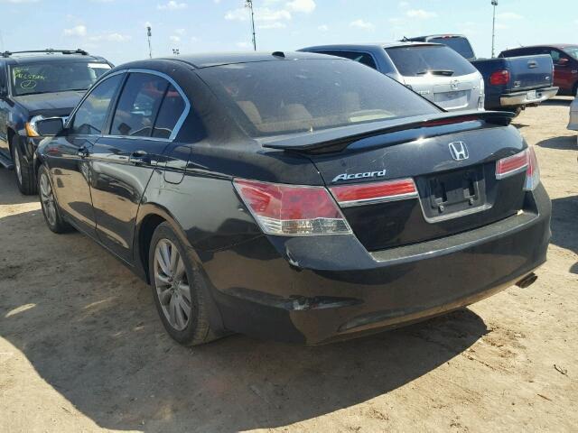 1HGCP2F87BA013263 - 2011 HONDA ACCORD EXL BLACK photo 3