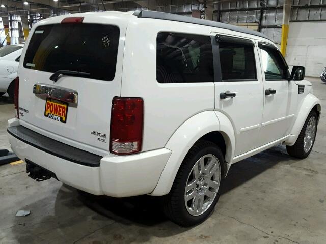 1D8GU58657W732254 - 2007 DODGE NITRO R/T WHITE photo 4