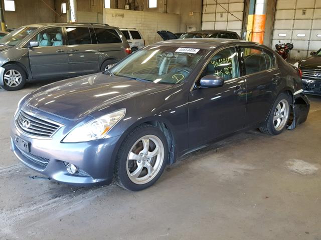 JN1CV6AR1AM253307 - 2010 INFINITI G37 BLUE photo 2