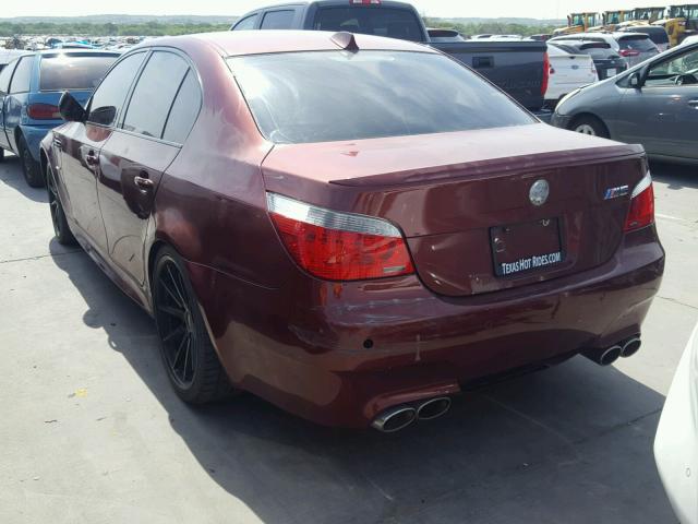 WBSNB93546B581519 - 2006 BMW M5 BURGUNDY photo 3