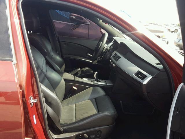 WBSNB93546B581519 - 2006 BMW M5 BURGUNDY photo 5