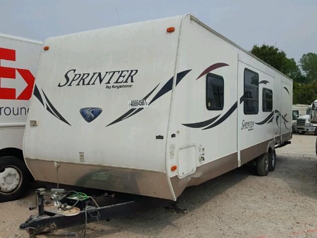 4YDT32326C1530627 - 2011 KEYSTONE SPRINTER WHITE photo 2