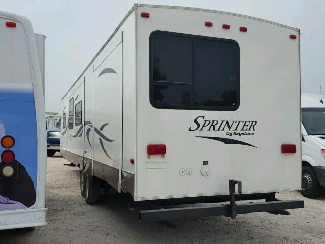 4YDT32326C1530627 - 2011 KEYSTONE SPRINTER WHITE photo 3