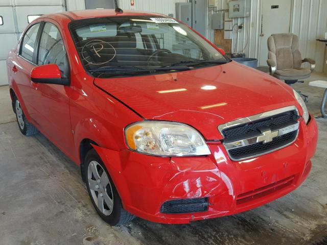 KL1TD56E89B328387 - 2009 CHEVROLET AVEO LS RED photo 1