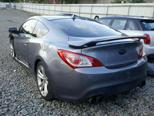 KMHHT6KD1AU003962 - 2010 HYUNDAI GENESIS CO GRAY photo 3