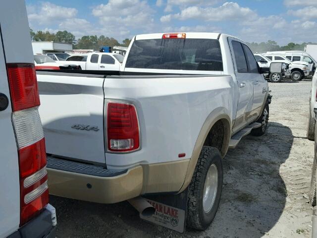 3C63RRKL4EG167695 - 2014 RAM 3500 LONGH WHITE photo 4