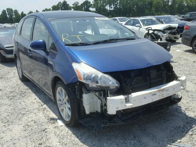 JTDZN3EU0C3025800 - 2012 TOYOTA PRIUS V BLUE photo 1