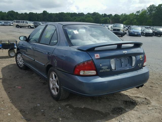 3N1BB51D31L107634 - 2001 NISSAN SENTRA SE BLUE photo 3